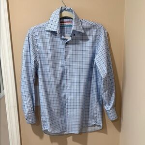 American Heritage Kid’s Blue Checkered Dress Shirt